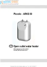 Ariston Piccolo ARKS 50 Instructions For Installation Manual предпросмотр