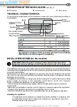 Preview for 8 page of Ariston Piccolo ARKS 50 Instructions For Installation Manual