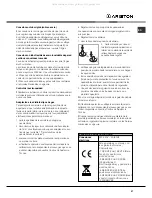 Предварительный просмотр 37 страницы Ariston PZ 640 Instruction Manual