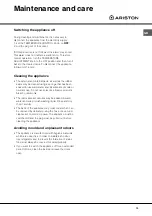 Предварительный просмотр 13 страницы Ariston UP 1511 F Operating Instructions Manual