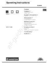 Предварительный просмотр 1 страницы Ariston UPS 1711 Operating Instructions Manual