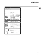 Preview for 5 page of Ariston WDL 862 Instructions For Use Manual