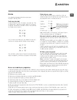 Preview for 21 page of Ariston WDL 862 Instructions For Use Manual