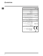 Preview for 61 page of Ariston WDL 862 Instructions For Use Manual