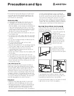 Preview for 9 page of Ariston WMF 729 Instructions For Use Manual