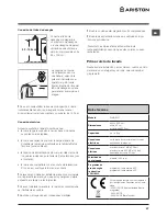 Предварительный просмотр 27 страницы Ariston WMG 10437 Instructions For Use Manual