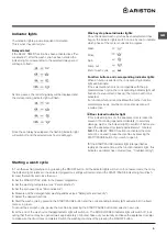 Preview for 9 page of Ariston WML 700 Instructions For Use Manual