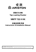 Ariston WMTF 703 H HK Instruction & Installation Manual предпросмотр