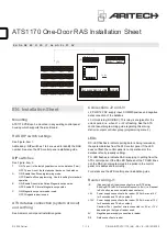 Aritech ATS1170 Installation Sheet предпросмотр