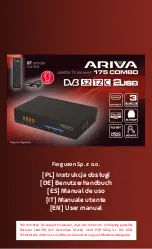 Предварительный просмотр 1 страницы Ariva 175 COMBO User Manual