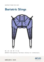 Preview for 1 page of Arjo Bariatric Slings Instructions For Use Manual