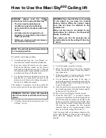 Preview for 15 page of Arjo MAXI SKY 600 Instructions For Use Manual