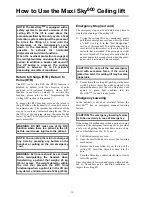 Preview for 16 page of Arjo MAXI SKY 600 Instructions For Use Manual