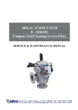 Предварительный просмотр 3 страницы Arkal B Series Service Maintenance Manual