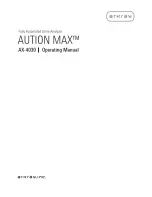 Arkray AUTION MAX AX-4030 Operating Manual предпросмотр