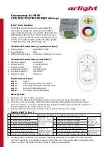 Предварительный просмотр 1 страницы Arlight BL-RF5B Manual