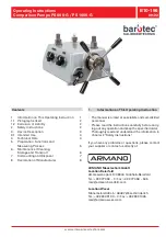 ARMANO barotec PS 600-G Operating Instructions Manual предпросмотр