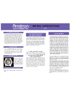 Armitron Automatic TY2807 Instructions preview