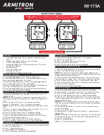 Armitron M1179B Instruction Manual preview