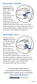 Preview for 3 page of ARMOR DENTAL Mouth-Mate Instructions For Use