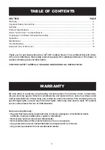 Предварительный просмотр 2 страницы ArmorAll AA20BW Operator'S Manual