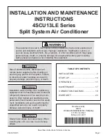 Armstrong Air Conditioning 4SCU13LE Series Installation And Maintenance Instructions Manual предпросмотр