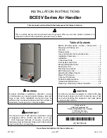 Armstrong Air BCE5V Series Installation Instructions Manual preview