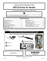 Preview for 1 page of Armstrong Air BCE7E Series Installation Instructions Manual