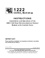 Предварительный просмотр 1 страницы Armstrong Monitoring AMC-1222 Instructions Manual