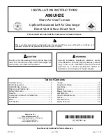 Preview for 1 page of Armstrong A96UH2E Installation Instructions Manual