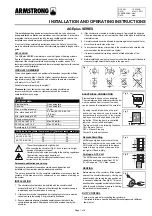 Armstrong AGEplus Series Installation And Operating Instructions preview