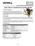 Preview for 1 page of Armstrong ASTRO 2 SERIES Installation And Operating Instructions