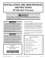 Armstrong EFC08 Installation And Maintenance Instructions Manual preview