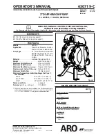 Предварительный просмотр 1 страницы ARO 650719-C Operator'S Manual