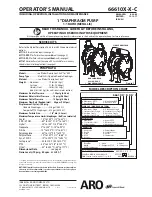 Предварительный просмотр 1 страницы ARO 66610X-X-C Series Operator'S Manual