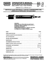 ARO 8257-A Operator'S Manual preview