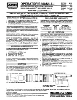 ARO 8265 Operating Instructions Manual preview