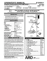 Предварительный просмотр 1 страницы ARO ARO 613100-1 Operator'S Manual