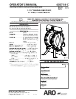 Предварительный просмотр 1 страницы ARO ARO 650718-C Operator'S Manual