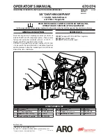 Предварительный просмотр 1 страницы ARO ARO 670074 Operator'S Manual