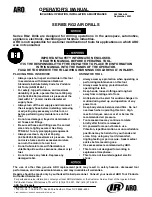 Предварительный просмотр 1 страницы ARO RG1AA Operator'S Manual