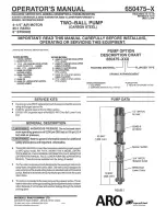 Предварительный просмотр 1 страницы ARO TWO-BALL PUMP 650475-X Operator'S Manual