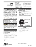 Предварительный просмотр 2 страницы ARO TWO_BALL PUMP SERIES 650485-XXX Operator'S Manual