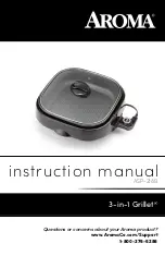 Preview for 1 page of Aroma 3-in-1 Grillet ASP-218B Instruction Manual