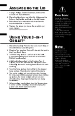 Предварительный просмотр 7 страницы Aroma 3-in-1 Grillet ASP-218B Instruction Manual