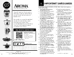 Preview for 2 page of Aroma 718B Instruction Manual