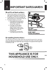 Предварительный просмотр 4 страницы Aroma AHG-2620 Instruction Manual