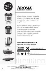 Предварительный просмотр 2 страницы Aroma AMC-130 Instruction Manual