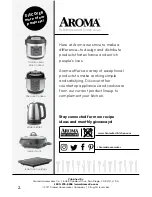 Предварительный просмотр 2 страницы Aroma ARC-232 Instruction Manual