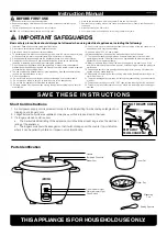 Preview for 1 page of Aroma ARC-327NGP Instruction Manual